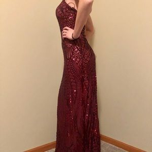 Red Sequin Dress